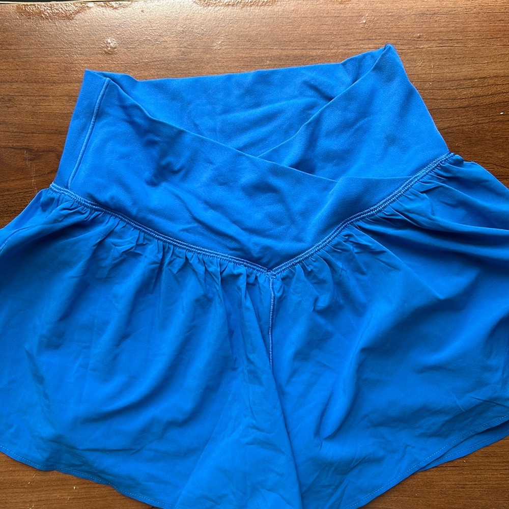Aerie cross waist shorts (with compression shorts lining)